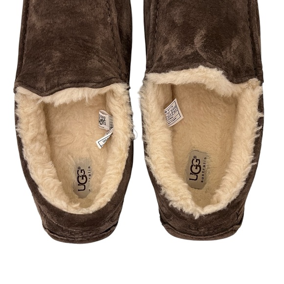 UGG Men's Brown Ascot Slippers size 10 - Picture 3 of 13